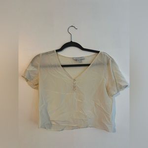 Amour Vert silk cropped blouse